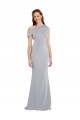 Long Sleeveless Stretch Crepe Grey Mermaid Formal Dress / Bridesmaid Dress Colchester