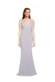 Long Sleeveless Stretch Crepe Arctic Lilac Mermaid Formal Evening Gown / Prom Dress / Bridesmaid Dress Colchester