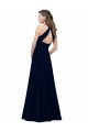 Long Sleeveless Stretch Crepe Dusty Pink A-Line Prom Dress / Bridesmaid Dress Colchester
