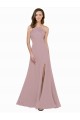 Long Sleeveless Stretch Crepe Dusty Pink A-Line Prom Dress / Bridesmaid Dress Colchester