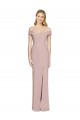 Long Sleeveless Stretch Crepe Dusty Pink Trumpet Semi Formal Evening Dress / Prom Dress / Bridesmaid Dress Colchester