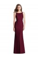 Long Sleeveless Stretch Crepe Burgundy Gold Trumpet Semi Formal Evening Dress / Bridesmaid Dress Colchester