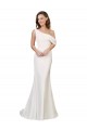 Sweep Train Sleeveless Stretch Crepe Ivory Sheath Formal Evening Gown / Prom Dress / Bridesmaid Dress Colchester