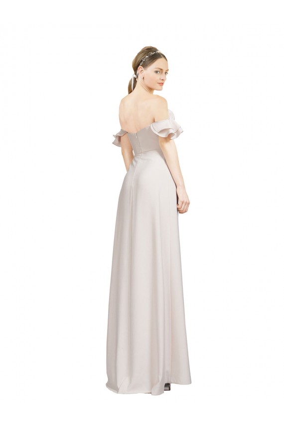 Long Sleeveless Stretch Crepe Red A-Line Formal Evening Gown / Prom Dress / Bridesmaid Dress Colchester