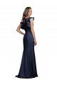 Long Sleeveless Stretch Crepe Dark Navy Mermaid Prom Dress / Bridesmaid Dress Colchester