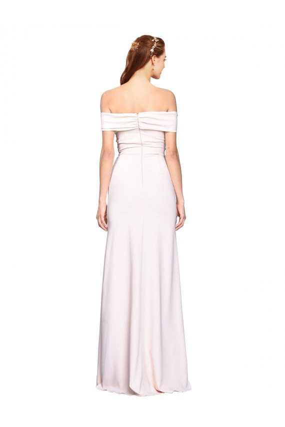 Long Sleeveless Stretch Crepe White Mermaid Formal Dress / Bridesmaid Dress Colchester