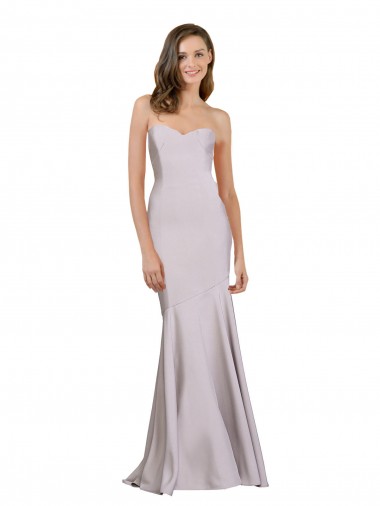 Long Sleeveless Stretch Crepe Arctic Lilac Mermaid Prom Dress / Bridesmaid Dress Colchester