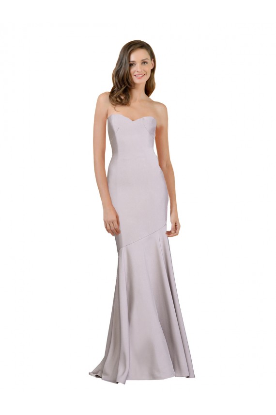 Long Sleeveless Stretch Crepe Arctic Lilac Mermaid Prom Dress / Bridesmaid Dress Colchester