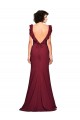 Long Sleeveless Stretch Crepe Burgundy Mermaid Prom Dress / Bridesmaid Dress Colchester