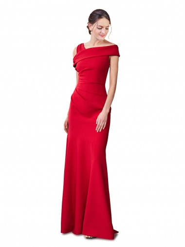 Long Stretch Crepe Red Mermaid Formal Evening Gown / Prom Dress / Bridesmaid Dress Colchester