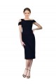 Cocktail Length Sleeveless Stretch Crepe Dark Navy Mermaid Formal Evening Gown / Prom Dress / Bridesmaid Dress Colchester