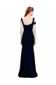 Long Sleeveless Stretch Crepe Dark Navy Off the Shoulder Mermaid Formal Evening Gown / Prom Dress / Bridesmaid Dress Colchester