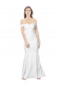 Long Sleeveless Stretch Crepe Ivory Mermaid Formal Dress / Bridesmaid Dress Colchester