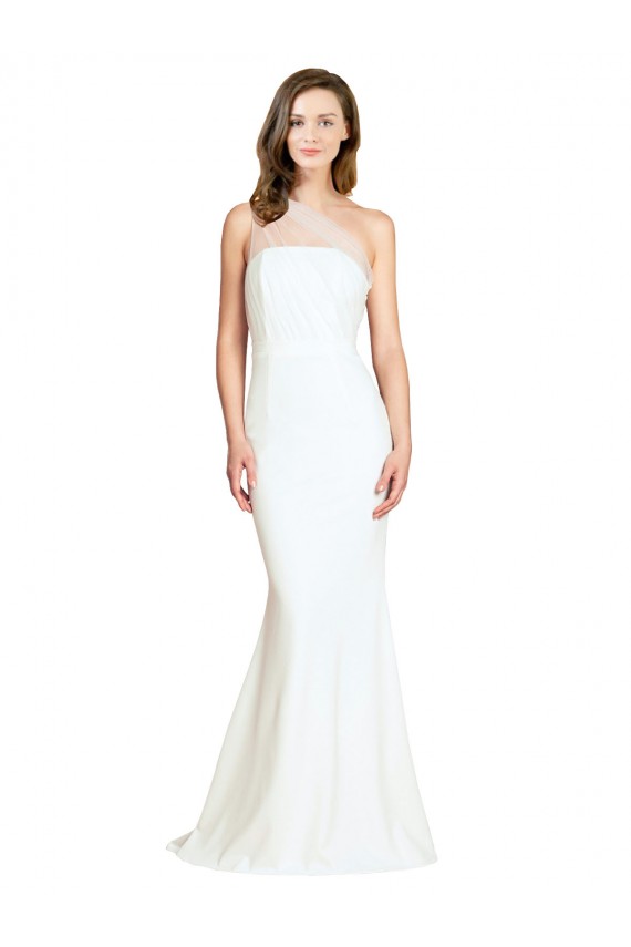 Sweep Train Sleeveless Stretch Crepe & Tulle Ivory Mermaid Formal Evening Gown / Bridesmaid Dress Colchester
