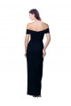 Long Sleeveless Stretch Crepe Black Off the Shoulder Mermaid Formal Dress / Bridesmaid Dress Colchester