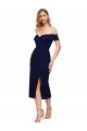 Midi Length Sleeveless Stretch Crepe Dark Navy Mermaid Formal Evening Gown / Prom Dress / Bridesmaid Dress Colchester