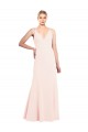 Long Sleeveless Stretch Crepe Pink A-Line Formal Evening Gown / Prom Dress / Bridesmaid Dress Colchester