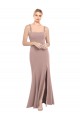 Long Sleeveless Stretch Crepe Dusty Pink Mermaid Prom Dress / Bridesmaid Dress Colchester