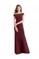 Long Sleeveless Stretch Crepe Burgundy Gold Sheath Prom Dress / Bridesmaid Dress Colchester