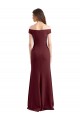 Long Sleeveless Stretch Crepe Burgundy Gold Sheath Prom Dress / Bridesmaid Dress Colchester