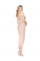 Knee Length Sleeveless Stretch Crepe Mauve Mermaid High Low Evening Gown / Prom Dress / Bridesmaid Dress Colchester