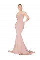 Long Sleeveless Stretch Crepe Mauve Mermaid Formal Dress / Bridesmaid Dress Colchester