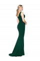 Long Sleeveless Stretch Crepe Midnight Green Mermaid Formal Evening Gown / Prom Dress / Bridesmaid Dress Colchester