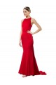 Long Sleeveless Stretch Crepe Red Mermaid Formal Evening Gown / Bridesmaid Dress Colchester
