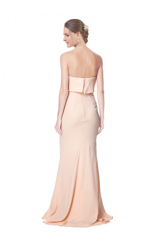 Long Sleeveless Stretch Crepe Nude Mermaid Black Tie Evening Gown / Prom Dress / Bridesmaid Dress Colchester