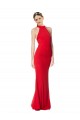 Long Sleeveless Stretch Crepe Red Mermaid Prom Dress / Bridesmaid Dress Colchester