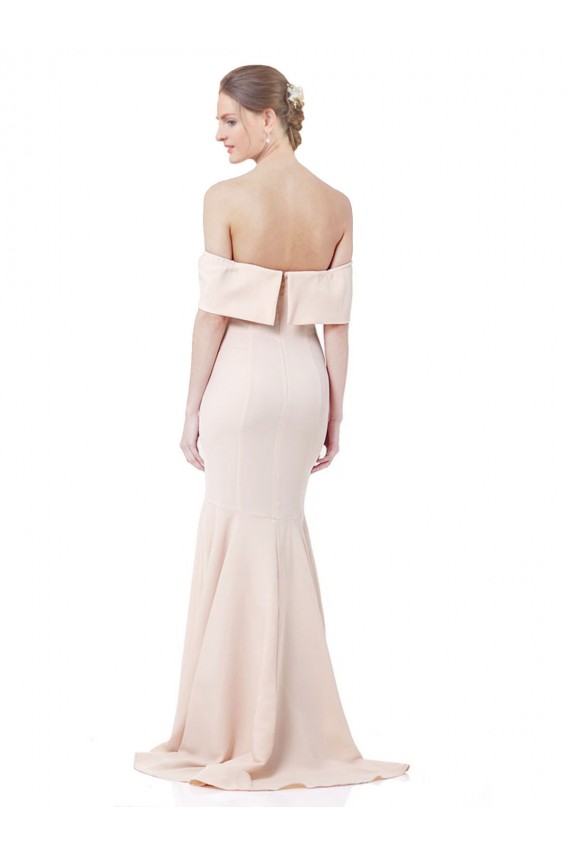 Long Sleeveless Stretch Crepe Nude Mermaid Formal Evening Gown / Prom Dress / Bridesmaid Dress Colchester