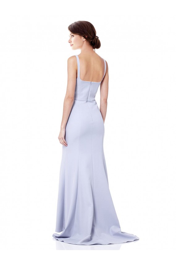 Long Sleeveless Stretch Crepe Light Sky Blue Mermaid Evening Gown / Prom Dress / Bridesmaid Dress Colchester