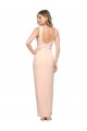 Long Sleeveless Stretch Crepe Nude Square Neck Sheath Formal Evening Gown / Prom Dress / Bridesmaid Dress Colchester