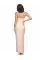 Long Sleeveless Stretch Crepe Nude Sheath Semi Formal Evening Dress / Prom Dress / Bridesmaid Dress Colchester