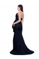 Sweep Train Sleeveless Stretch Crepe Dark Navy Sheath Semi Formal Evening Dress / Prom Dress / Bridesmaid Dress Colchester