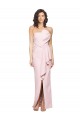 Long Sleeveless Stretch Crepe Pink Sheath Formal Dress / Bridesmaid Dress Colchester