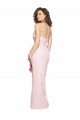 Long Sleeveless Stretch Crepe Pink Sheath Formal Dress / Bridesmaid Dress Colchester