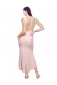 Midi Length Sleeveless Stretch Crepe Pink Sheath High Low Evening Gown / Prom Dress / Bridesmaid Dress Colchester
