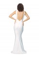 Long Sleeveless Stretch Crepe Ivory High Neck Sheath Formal Evening Gown / Prom Dress / Bridesmaid Dress Colchester