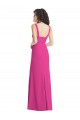 Long Sleeveless Stretch Crepe Fuchsia Trumpet Semi Formal Evening Dress / Prom Dress / Bridesmaid Dress Colchester