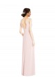 Long Sleeveless Stretch Crepe Pink A-Line Black Tie Evening Dress / Prom Dress / Bridesmaid Dress Colchester