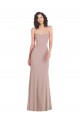 Long Sleeveless Stretch Crepe Dusty Pink Mermaid Formal Dress / Bridesmaid Dress Colchester