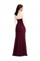 Long Sleeveless Stretch Crepe Burgundy Gold Trumpet Semi Formal Evening Dress / Prom Dress / Bridesmaid Dress Colchester