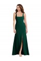 Long Sleeveless Stretch Crepe Midnight Green Trumpet Semi Formal Evening Dress / Prom Dress / Bridesmaid Dress Colchester