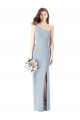 Long Sleeveless Stretch Crepe Light Sky Blue Trumpet Semi Formal Evening Dress / Prom Dress / Bridesmaid Dress Colchester