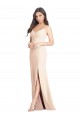 Long Sleeveless Stretch Crepe Nude Trumpet Semi Formal Evening Dress / Prom Dress / Bridesmaid Dress Colchester