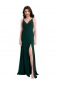 Long Sleeveless Stretch Crepe Midnight Green A-Line Formal Evening Gown / Prom Dress / Bridesmaid Dress Colchester