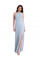 Long Sleeveless Stretch Crepe Light Sky Blue Sheath Formal Evening Gown / Prom Dress / Bridesmaid Dress Colchester