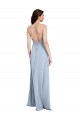Long Sleeveless Stretch Crepe Light Sky Blue Sheath Formal Evening Gown / Prom Dress / Bridesmaid Dress Colchester