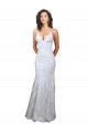 Long Sleeveless Stretch Crepe & Sequin Tulle White Mermaid Formal Evening Gown / Prom Dress / Bridesmaid Dress Colchester